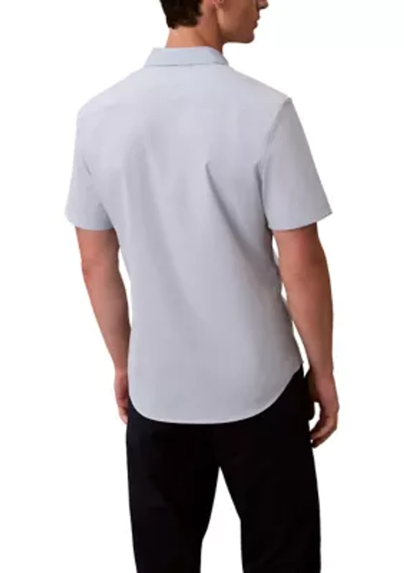 Supima Stretch Slim Button-Down Short Sleeve Shirt