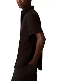 Supima Stretch Slim Button-Down Short Sleeve Shirt