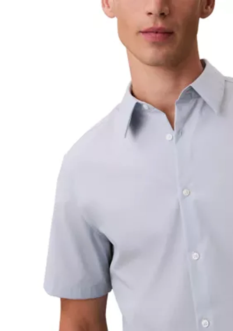 Supima Stretch Slim Button-Down Short Sleeve Shirt