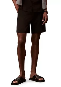 Men's Straight Seersucker Elastic 7" Shorts