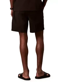 Men's Straight Seersucker Elastic 7" Shorts