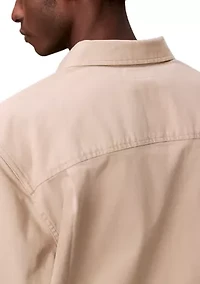 Long Sleeve Washed Canvas Shirt