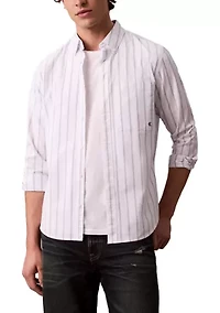 Men's Striped Oxford Classic Button-Down Shirt