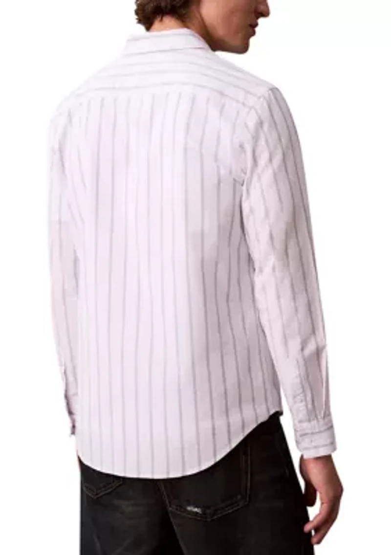 Men's Striped Oxford Classic Button-Down Shirt