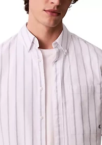 Men's Striped Oxford Classic Button-Down Shirt