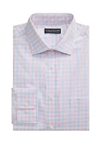 Men's Check Print Dress Shirt