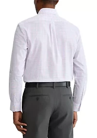 Men's Check Print Dress Shirt
