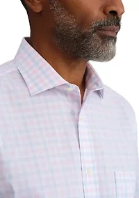 Men's Check Print Dress Shirt