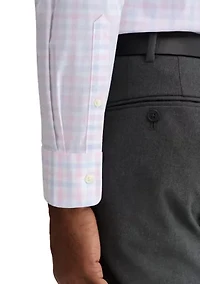 Men's Check Print Dress Shirt