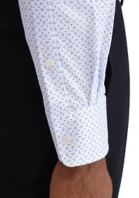 Men's Stretch Paisley Print Button Down Shirt