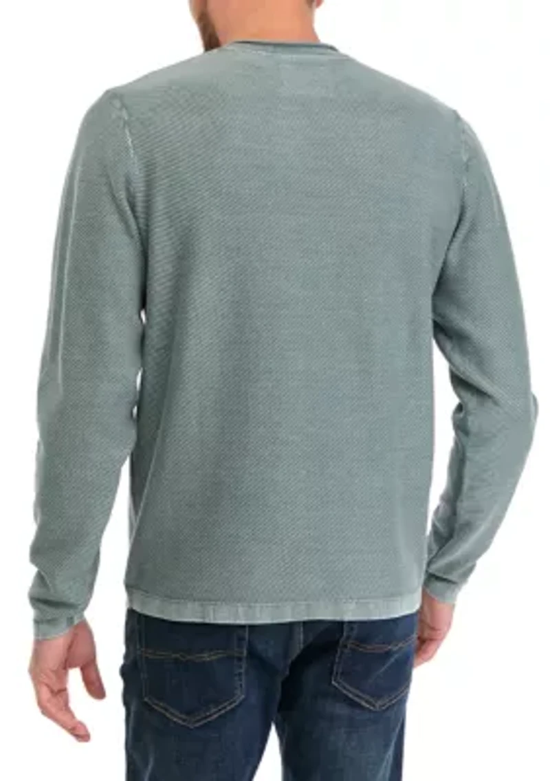 Men's Twill Roll Neck Stonewash Sweater