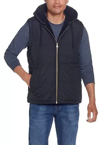 Sherpa Lined Hooded Puffer Vest