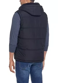 Sherpa Lined Hooded Puffer Vest