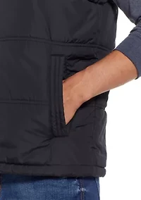 Sherpa Lined Hooded Puffer Vest
