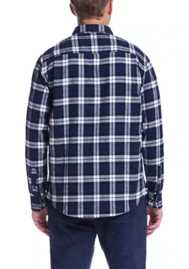 Men's Long Sleeve Brushed Flannel Shirt