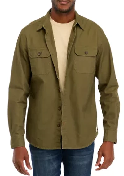 Men's Slub Canvas Work Overshirt