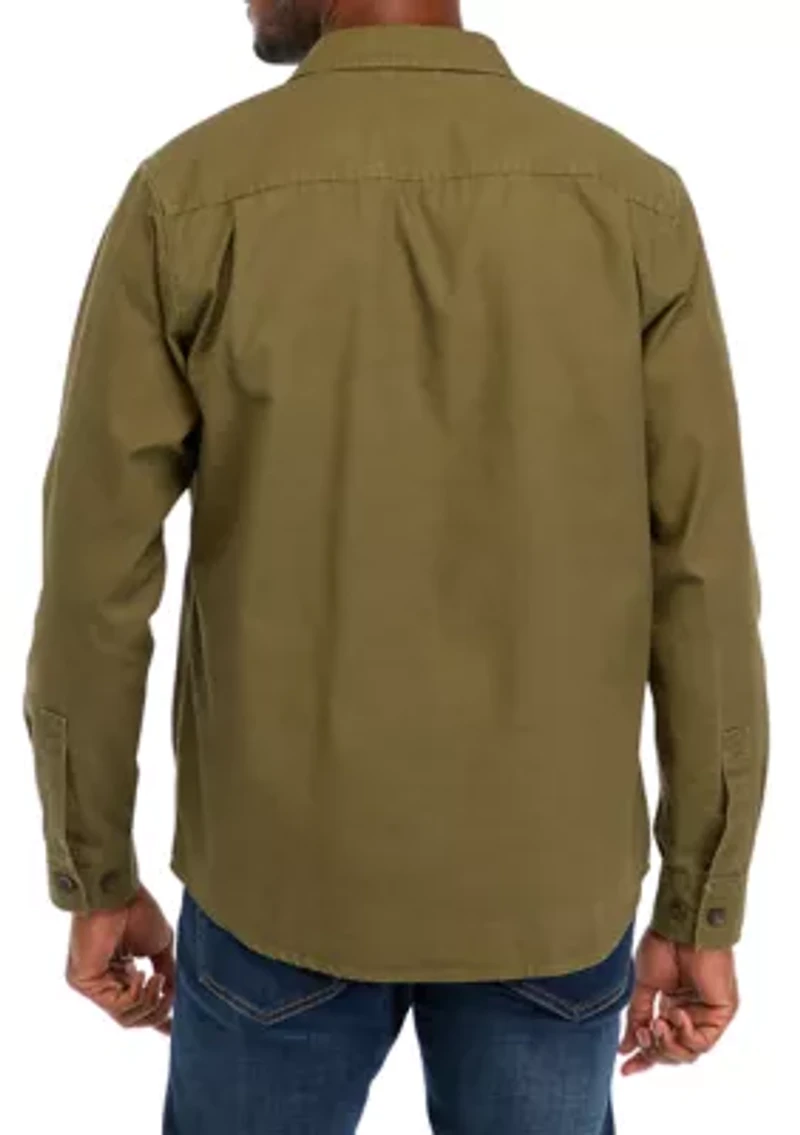 Men's Slub Canvas Work Overshirt