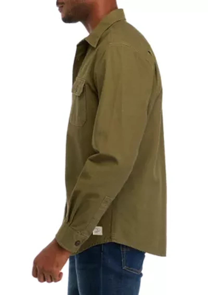 Men's Slub Canvas Work Overshirt
