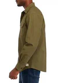 Men's Slub Canvas Work Overshirt
