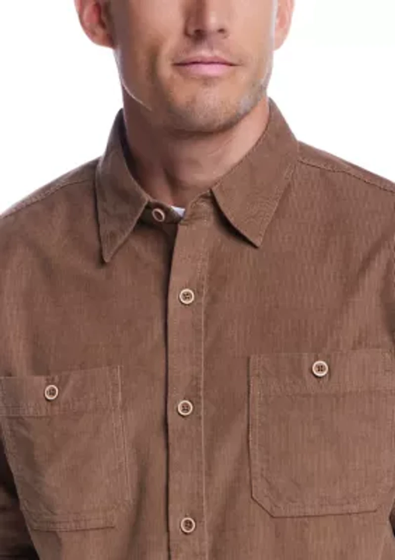 Men's Classic Fit Thin Wale Corduroy Shirt