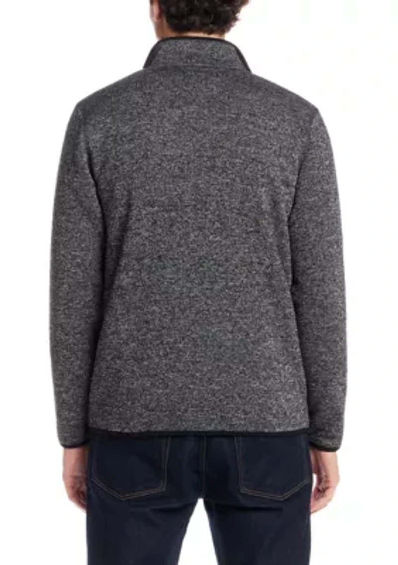 Men’s Sherpa Lined Quarter Zip Sweater Fleece