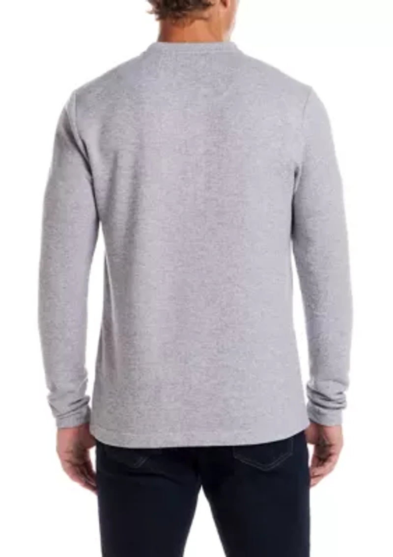 Men's Long Sleeve Mixed Henley Shirt