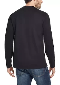 Men's Long Sleeve Waffle Henley Shirt
