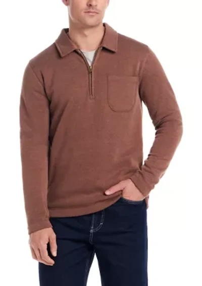 Men's Quarter Zip Pebble Fleece Pullover