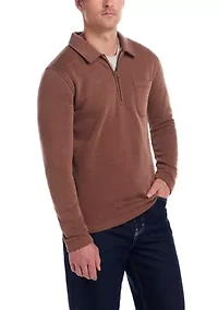 Men's Quarter Zip Pebble Fleece Pullover
