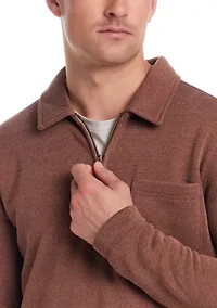 Men's Quarter Zip Pebble Fleece Pullover