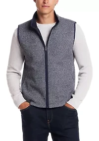 Men's Mixy Knit Mock Neck Vest