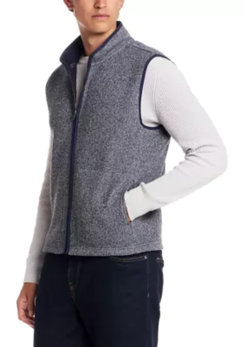 Men's Mixy Knit Mock Neck Vest