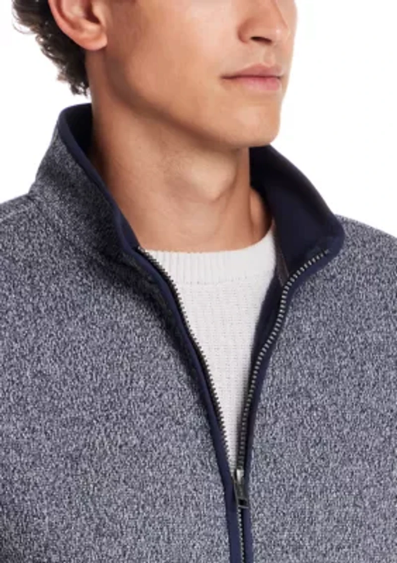 Men's Mixy Knit Mock Neck Vest