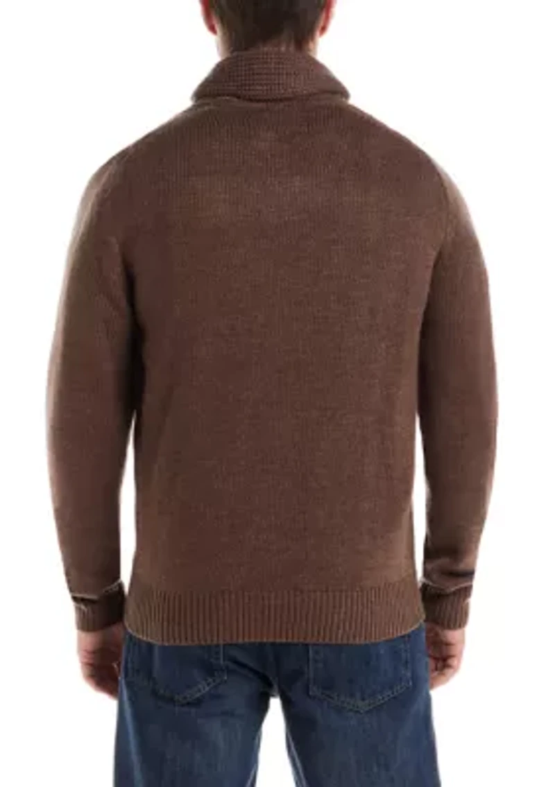 Men's Cable Knit Fisherman Toggle Sweater