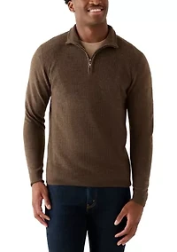 Men's Textured 1/4 Zip Sweater