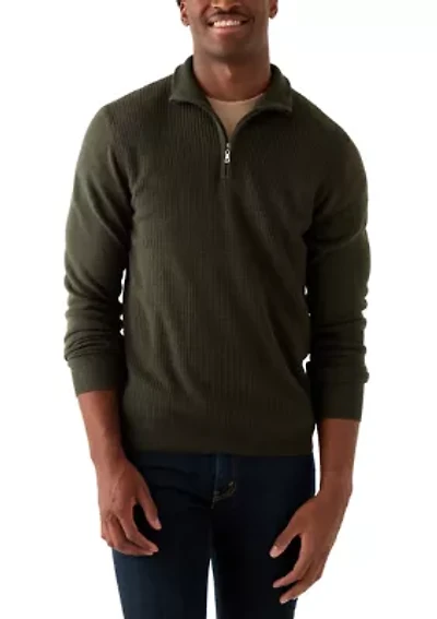 Men's Textured 1/4 Zip Sweater