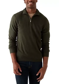 Men's Textured 1/4 Zip Sweater