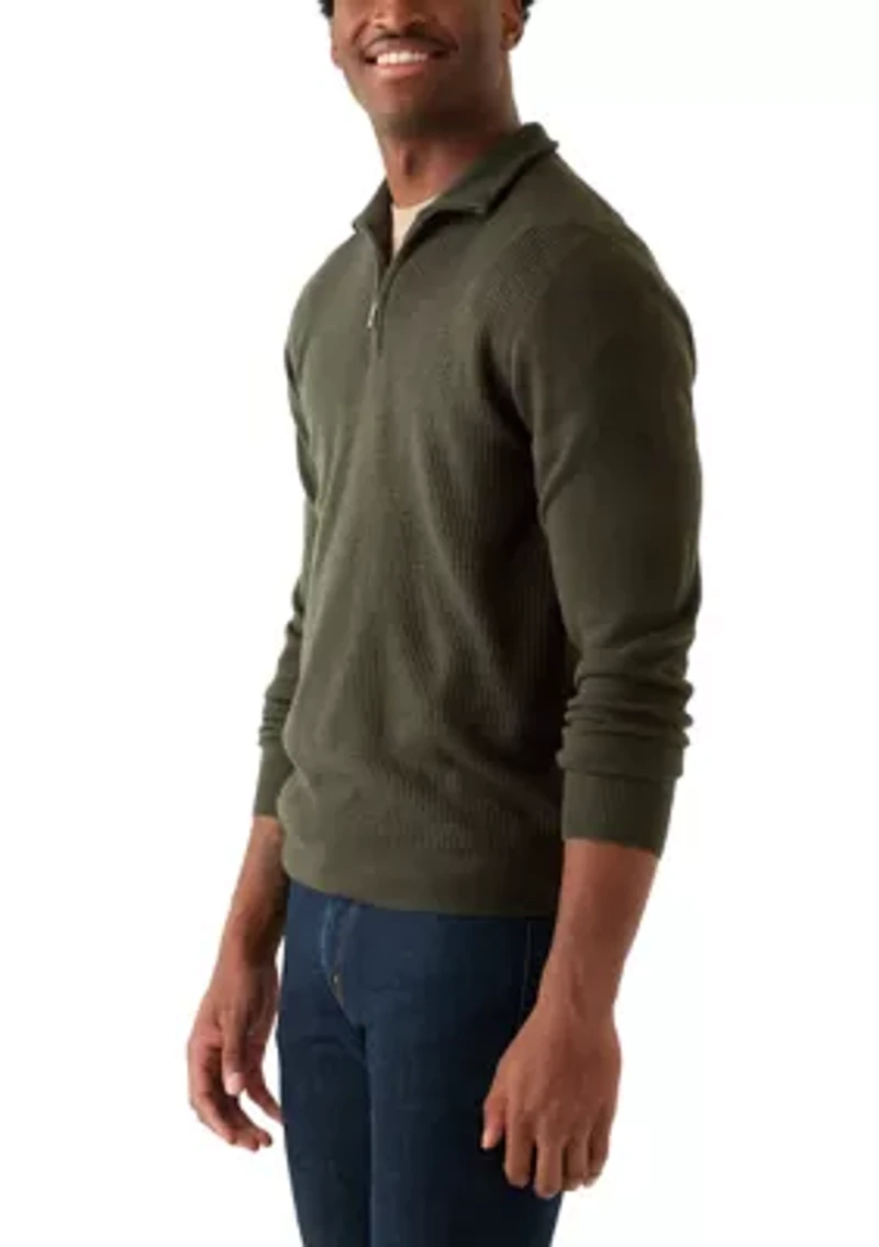 Men's Textured 1/4 Zip Sweater