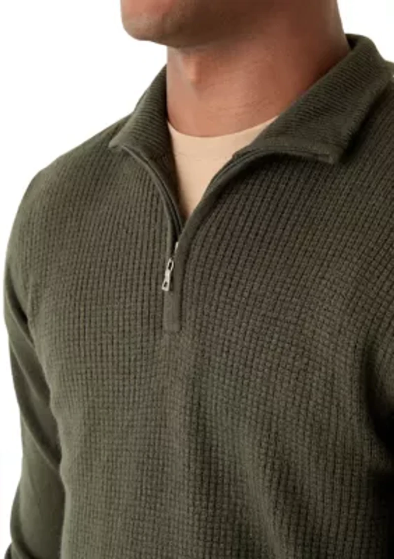 Men's Textured 1/4 Zip Sweater