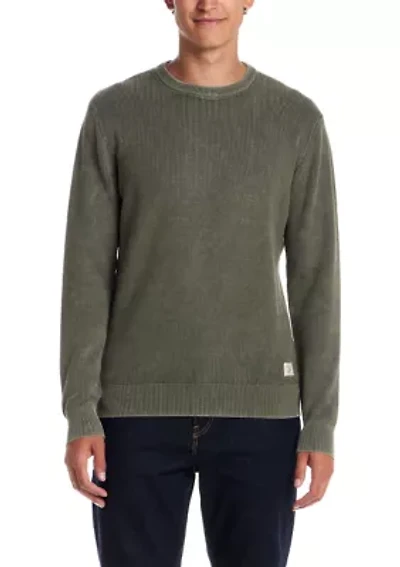 Men's Vertical Weave Stonewash Sweater