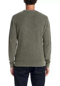 Men's Vertical Weave Stonewash Sweater