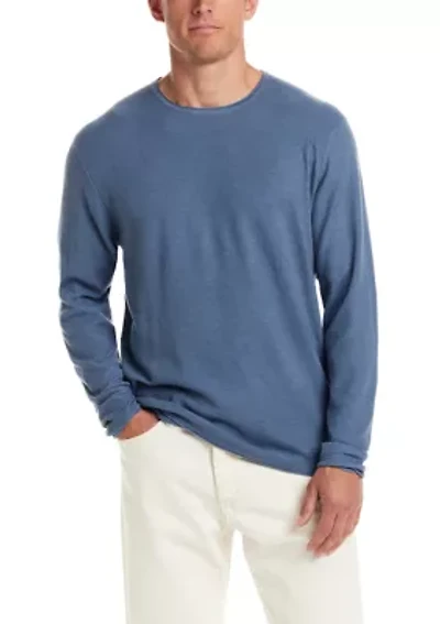 Men's Textured Roll Neck Marino Blend Sweater