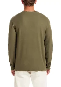 Men's Textured Roll Neck Marino Blend Sweater