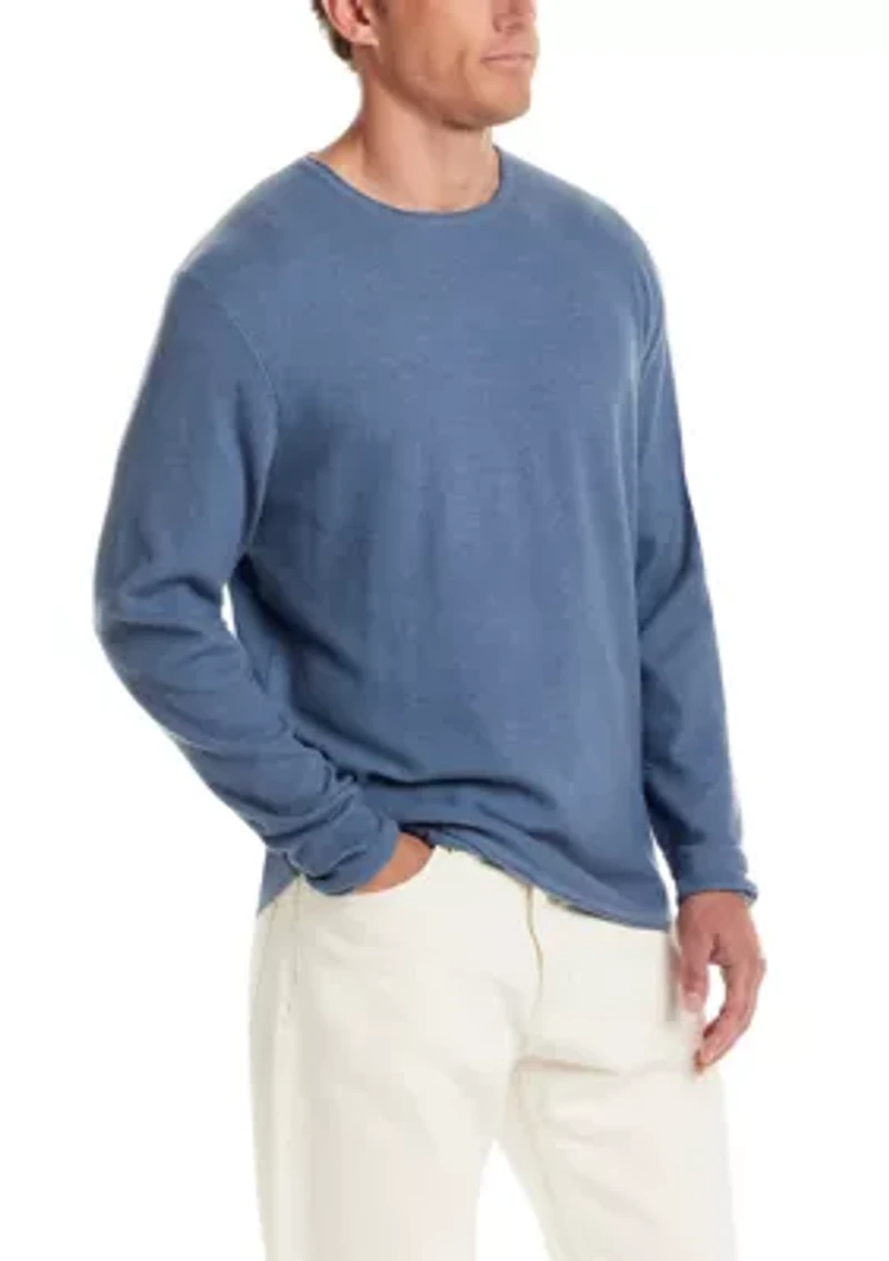 Men's Textured Roll Neck Marino Blend Sweater