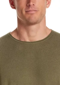 Men's Textured Roll Neck Marino Blend Sweater
