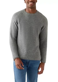 Men's Solid Donegal Crew Neck Sweater