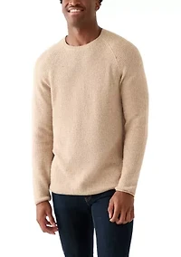 Men's Solid Donegal Crew Neck Sweater