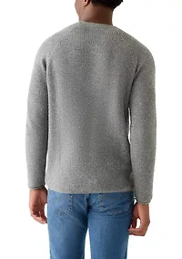 Men's Solid Donegal Crew Neck Sweater