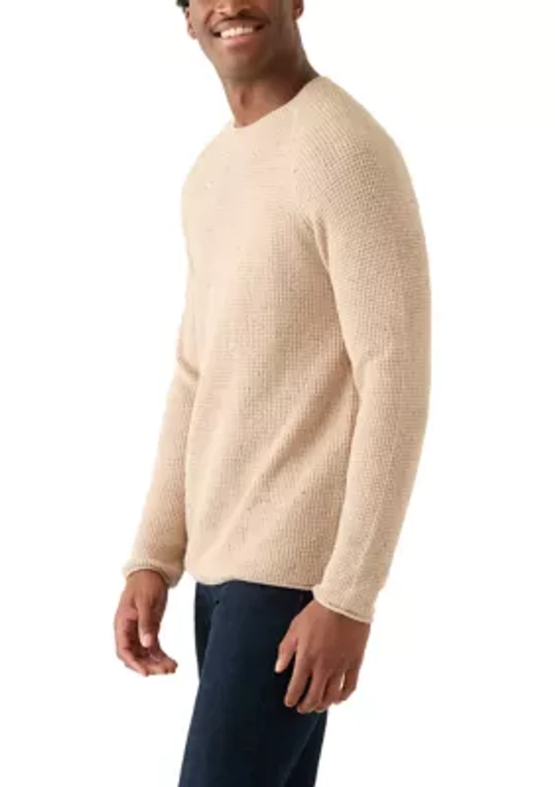 Men's Solid Donegal Crew Neck Sweater