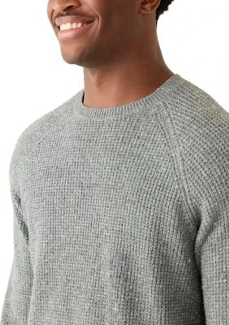 Men's Solid Donegal Crew Neck Sweater